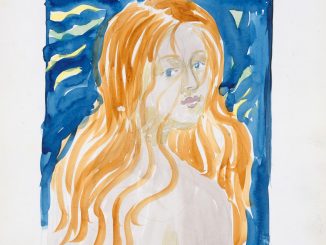Maurice Brazil Prendergast, "Large Boston Public Garden Sketchbook: A nude woman with red hair," watercolor over pencil, bordered in pencil and watercolor, ca. 1895-1897, Robert Lehman Collection, 1975, The Metropolitan Museum of Art.