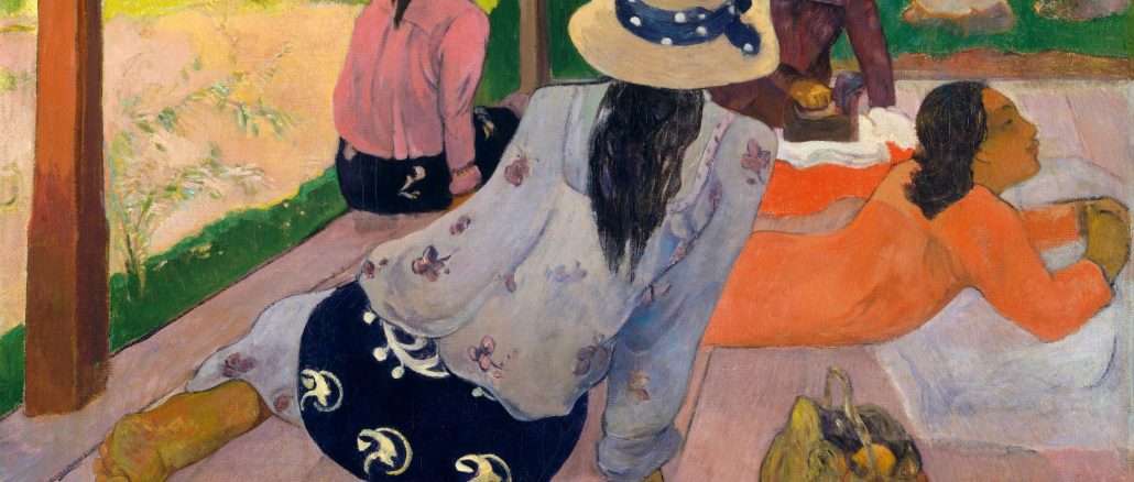 Paul Gauguin, "The Siesta," oil on canvas, ca. 1892-1894, The Walter H. and Leonore Annenberg Collection, Gift of Walter H. and Leonore Annenberg, 1993, Bequest of Walter H. Annenberg, 2002, The Metropolitan Museum of Art.