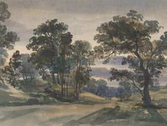 William Leighton Leitch, "A Parkland View at Dusk," watercolor and graphite, ca. 1879, purchase, Didier Aaron Inc. Gift, 2003, The Metropolitan Museum of Art.