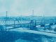 Henry P. Bosse, "No. 201. U.S. Government Bridge at Rock Island, Illinois (High Water)," cyanotype, 1888, gift of Charles Wehrenberg and Sally Larsen, 2014, The Metropolitan Museum of Art.